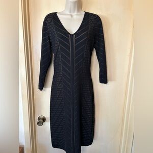 Ralph Lauren Black Knit Long Sleeve Dress size M